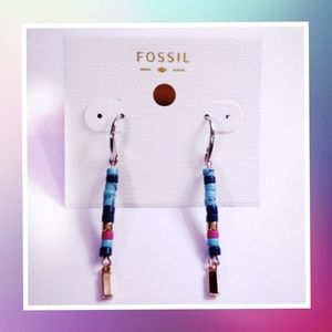 Fossil multi color bead earrings